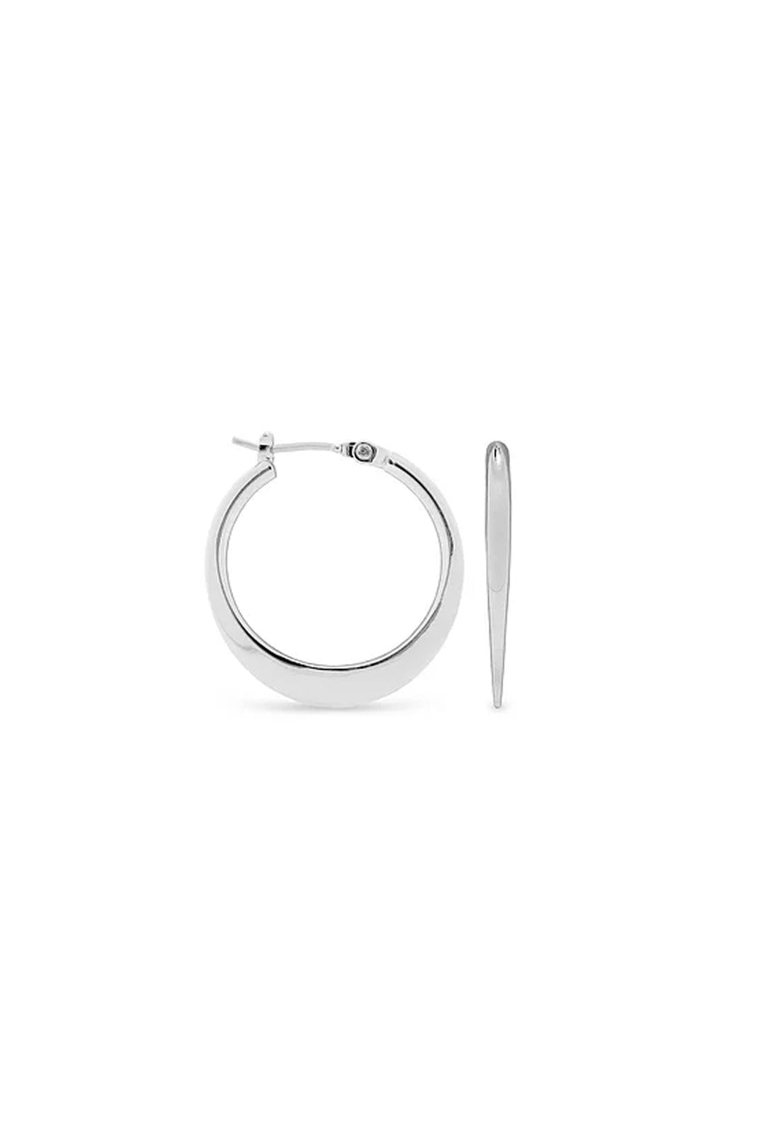 EarSense F355 20mm Silver Flat Edged Click Hoops - Life Pharmacy St Lukes