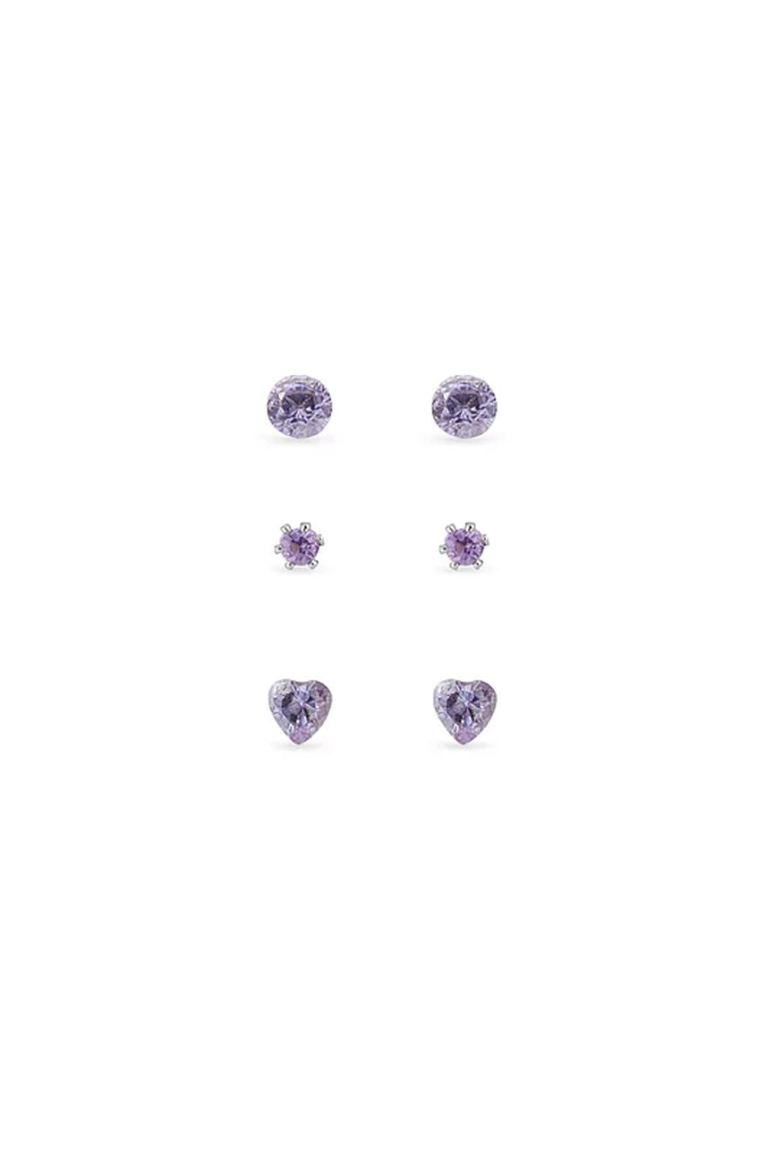 EarSense F4-1057 Lavender Crystal Trio with Heart - Life Pharmacy St Lukes