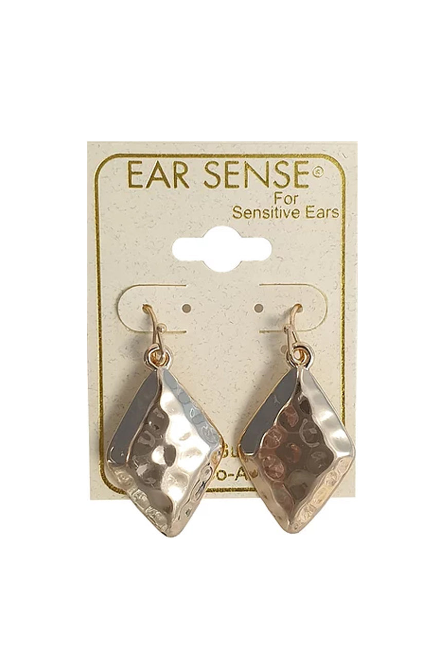 EarSense F397 25mm Gold Beaten Diamond Drops - Life Pharmacy St Lukes
