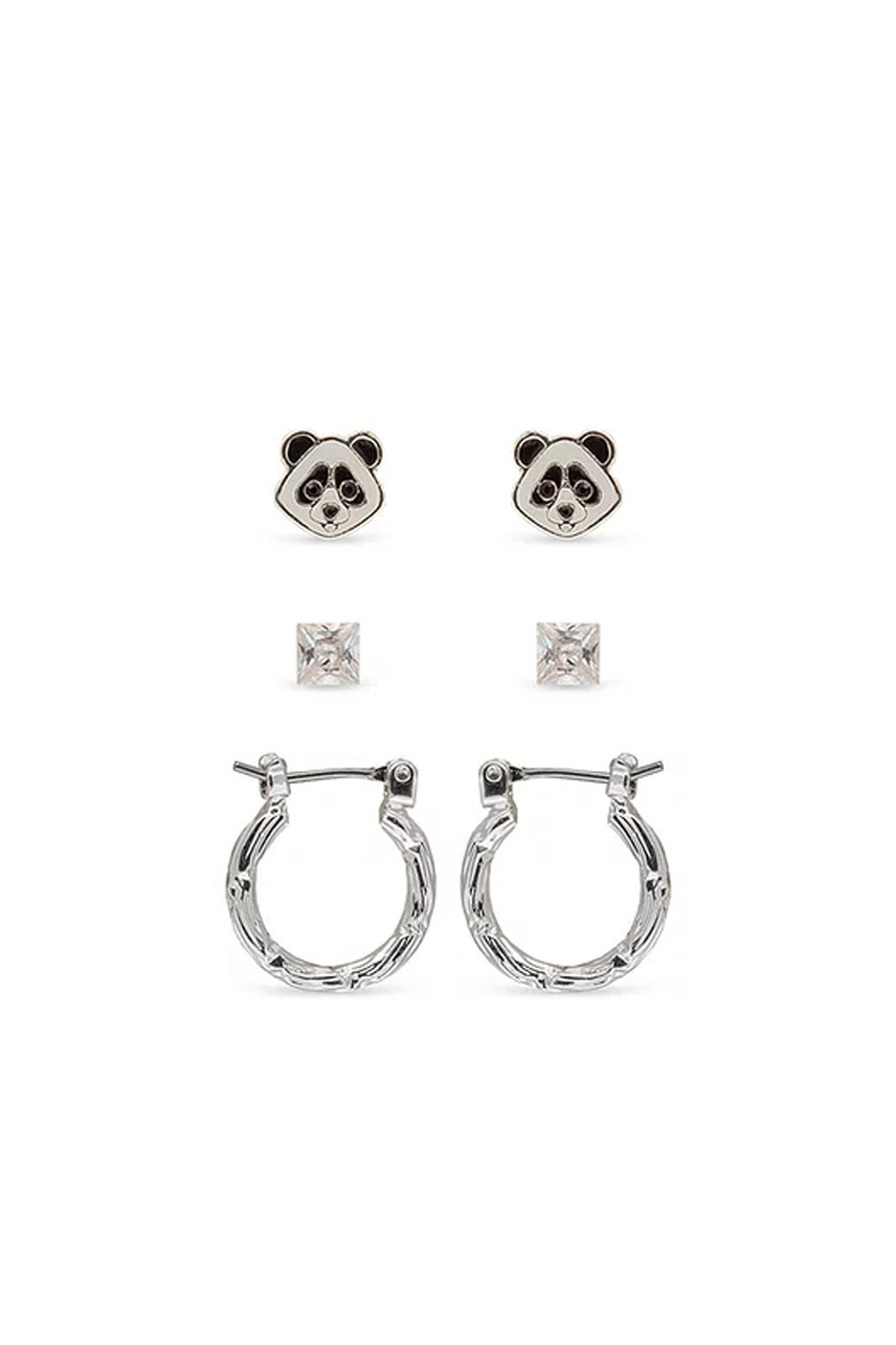 Earsense FT-332 Panda, Silver Ball Stud and Silver Hoop Trio - Life Pharmacy St Lukes