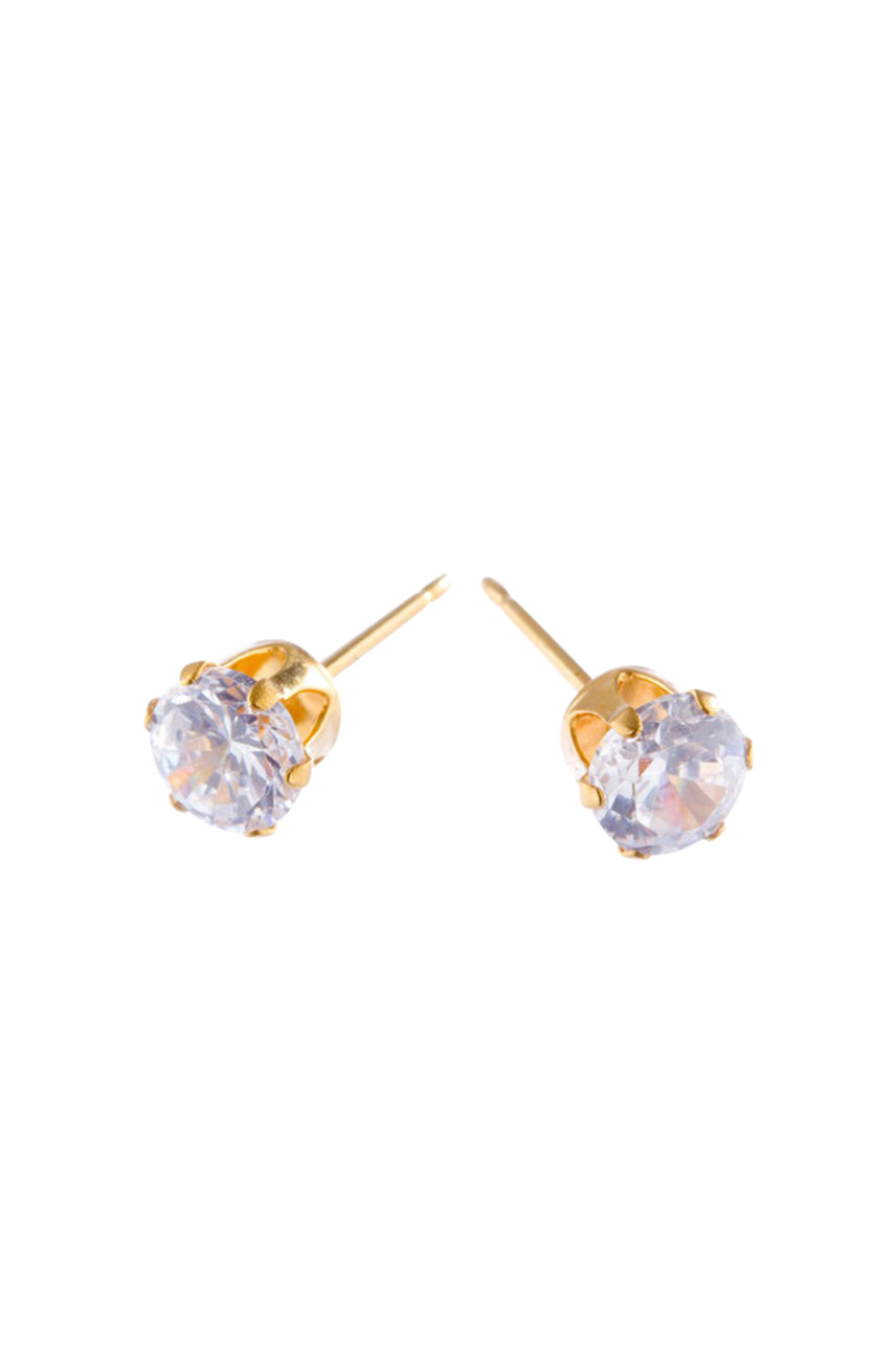 EURO 56010 3mm Cubic Zirconia Gold Studs - Life Pharmacy St Lukes