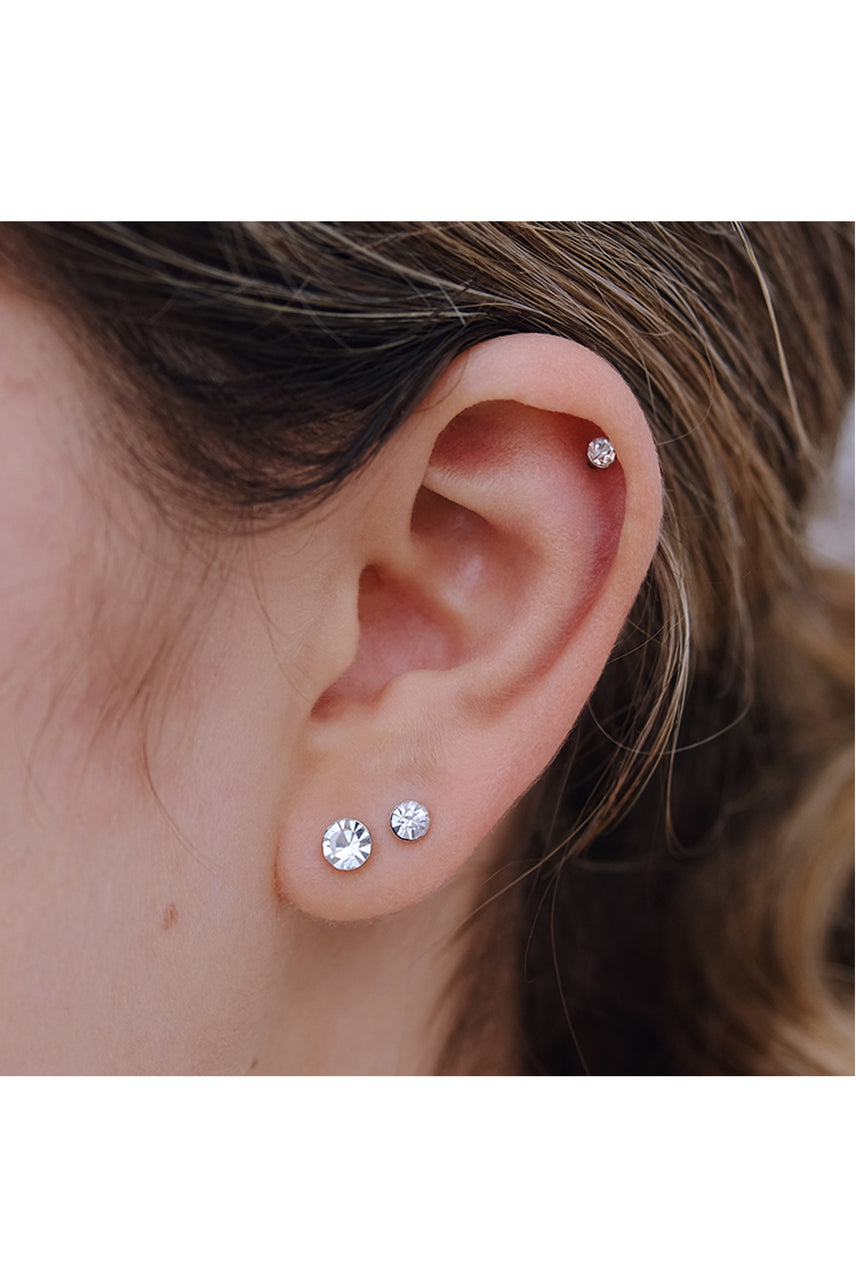 EURO 53351 Clear Crystal Stud Trio - Life Pharmacy St Lukes