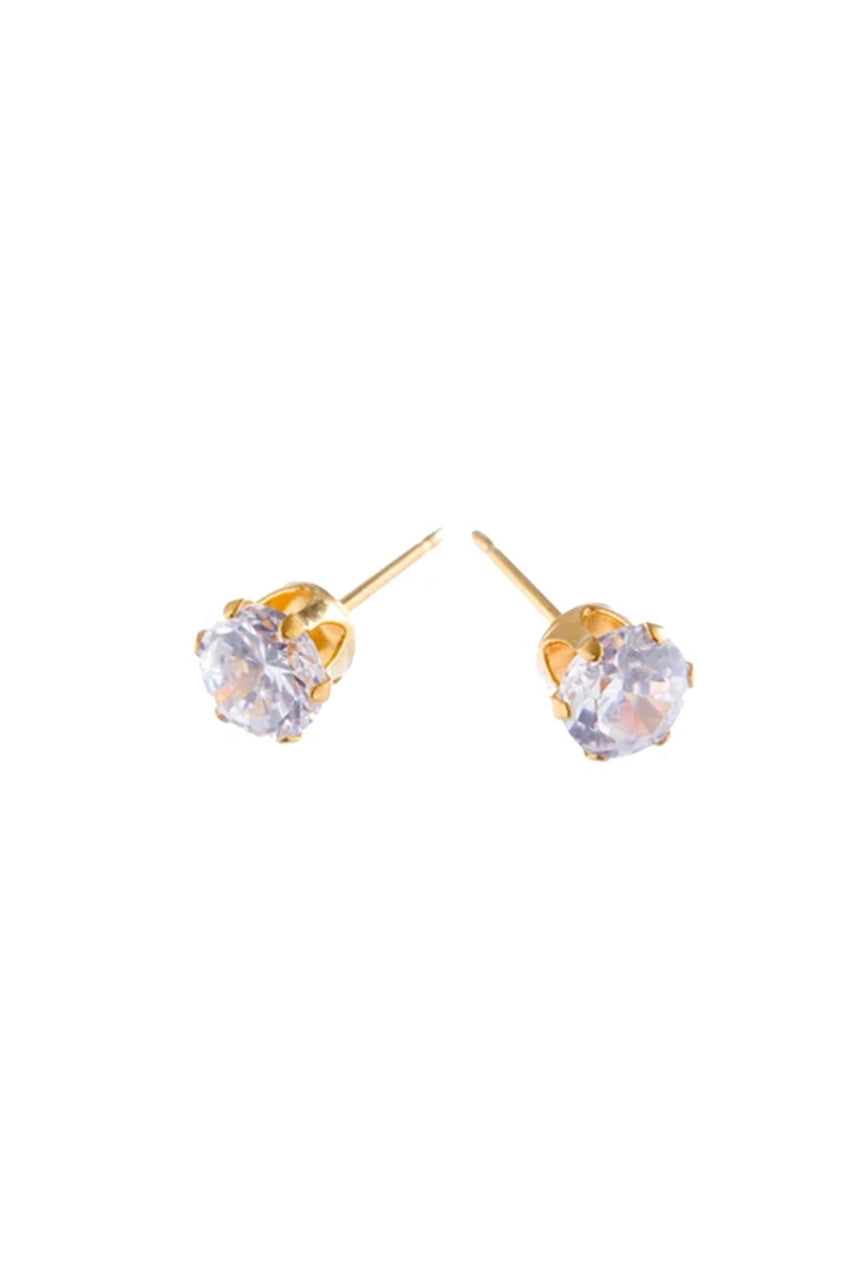 EURO 56030 5mm Cubic Zirconia Gold Studs - Life Pharmacy St Lukes