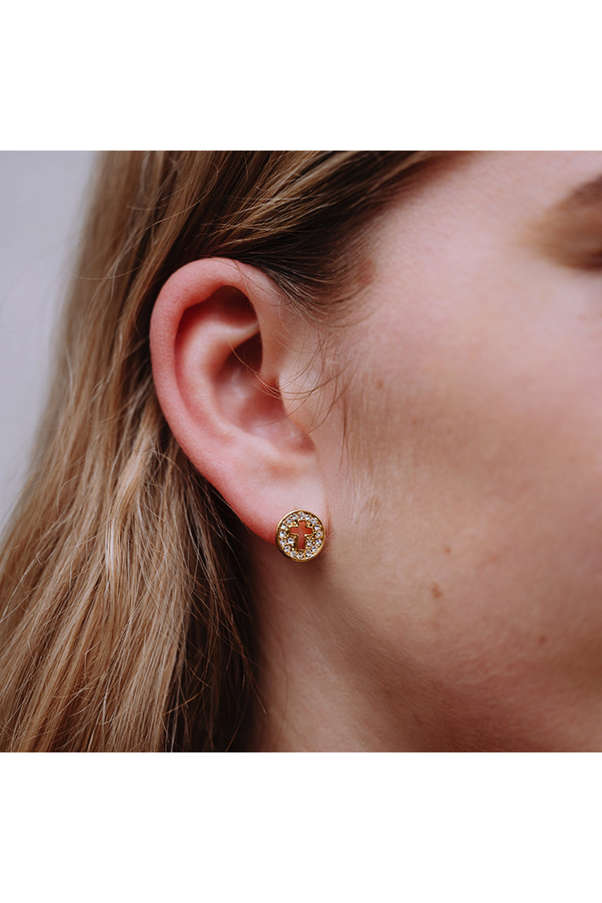 EURO 59510 Gold Disc with Cut Out Cross - Life Pharmacy St Lukes