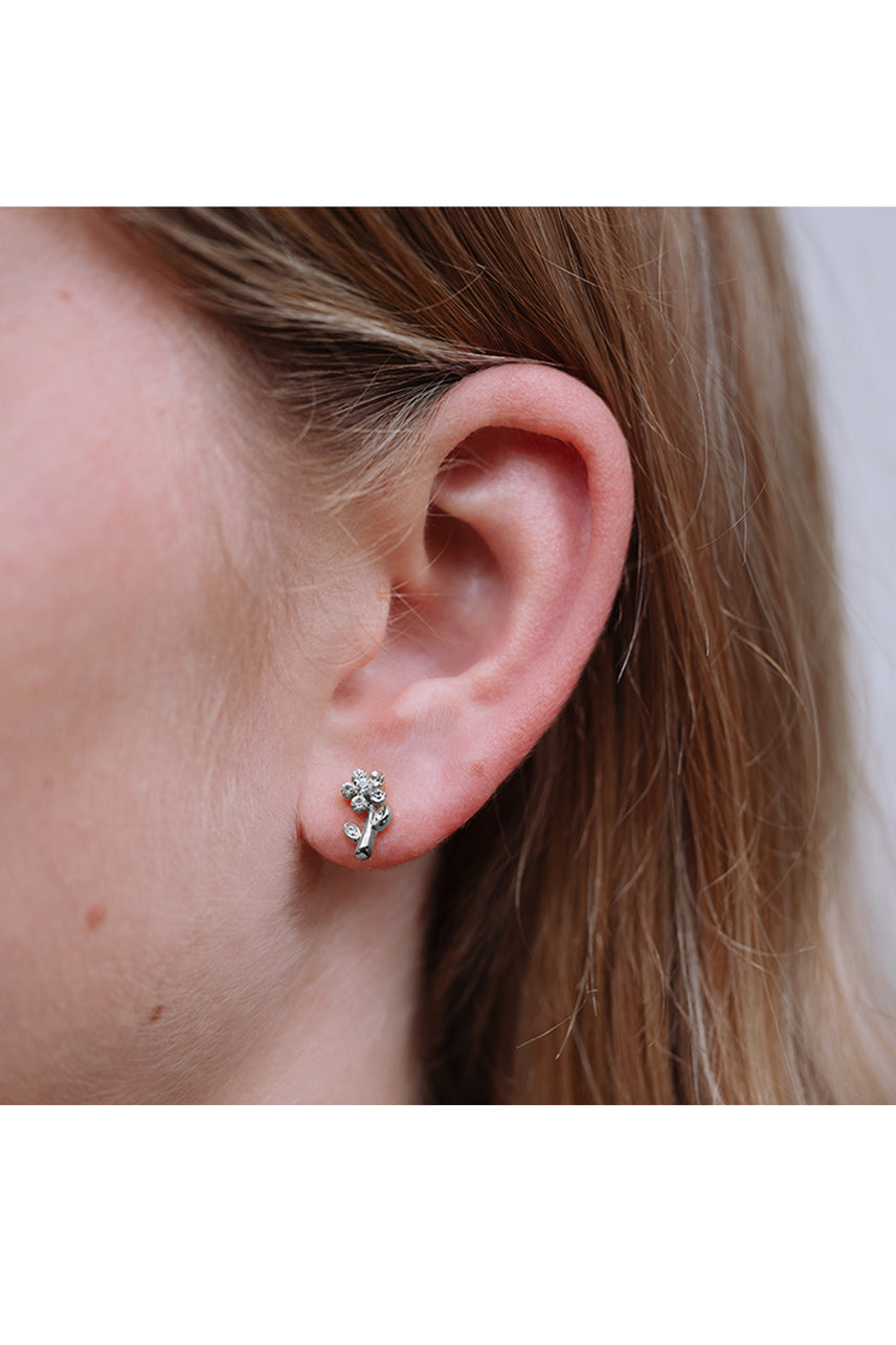 EURO 52531 Silver Daisy with Clear Swarovski Crystal Studs - Life Pharmacy St Lukes