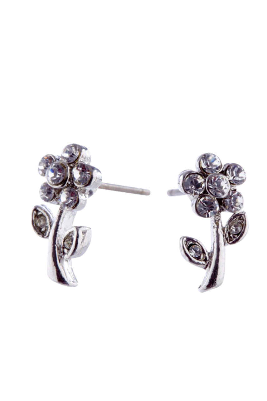 EURO 52531 Silver Daisy with Clear Swarovski Crystal Studs - Life Pharmacy St Lukes