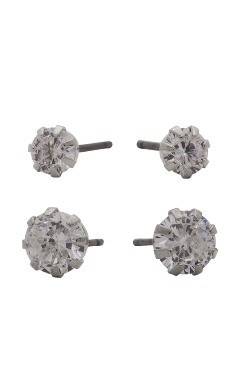 EURO 56181 5+6mm Cubic Zirconia Double Pack Stainless Steel - Life Pharmacy St Lukes