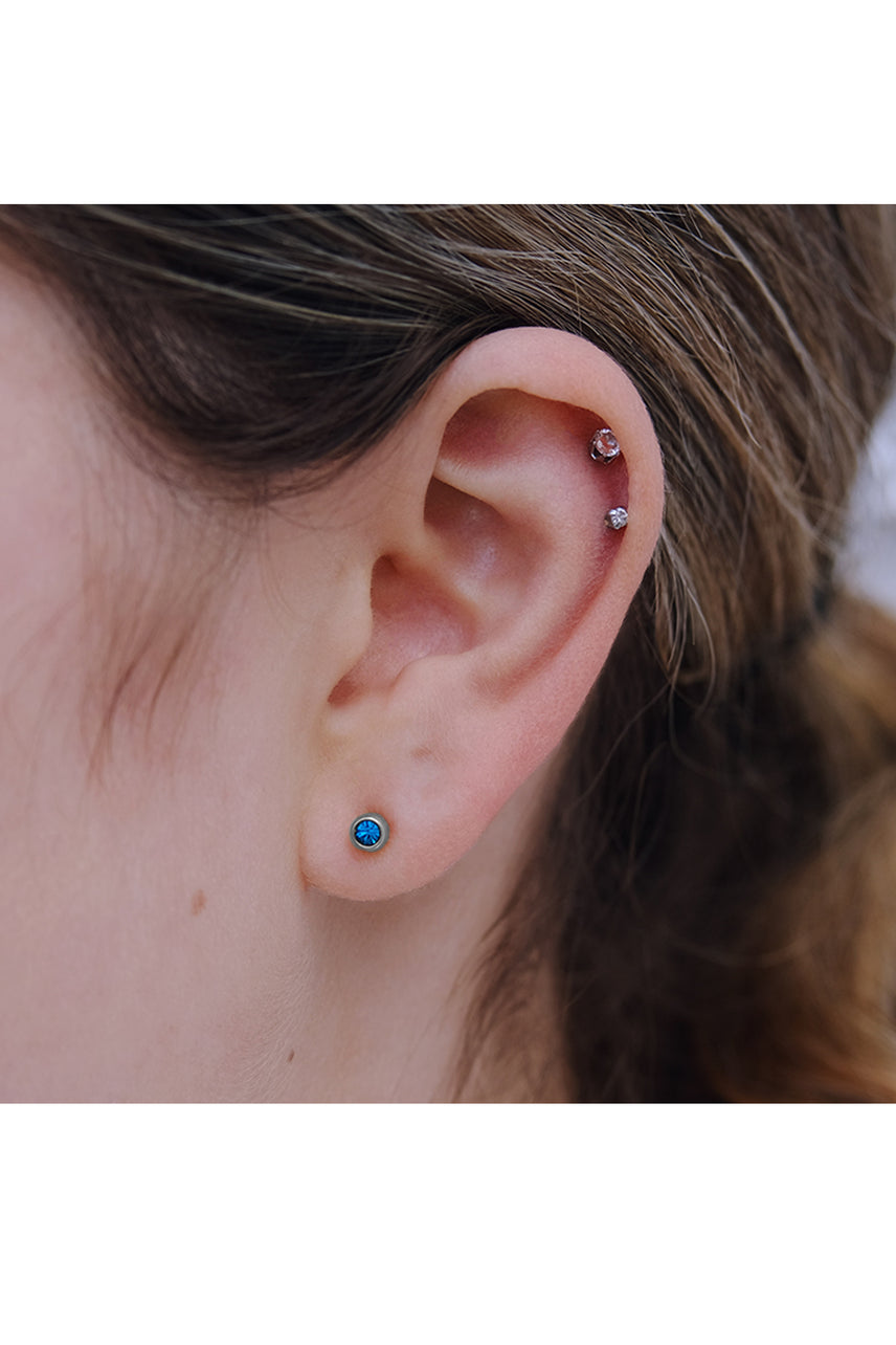 EURO 51321 December Birthstone 4mm Stainless Steel Studs - Life Pharmacy St Lukes