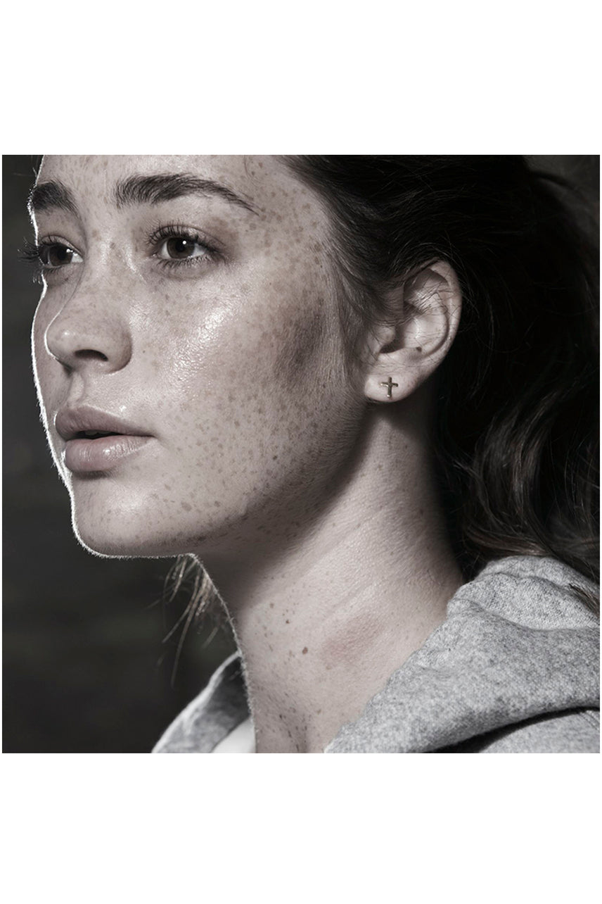 EURO 52070 Gold Cross Studs - Life Pharmacy St Lukes