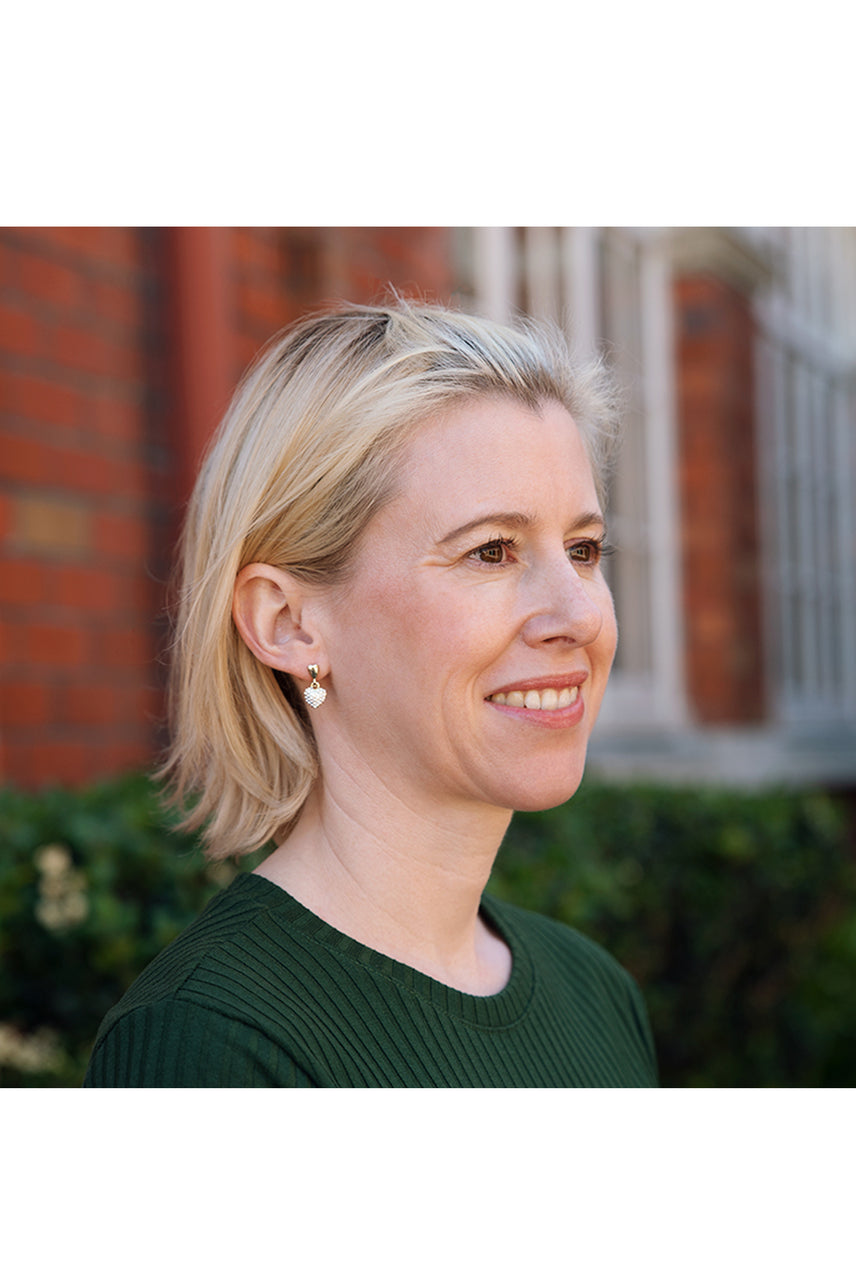 EURO 56420 Gold Drop Crystal Heart Studs - Life Pharmacy St Lukes