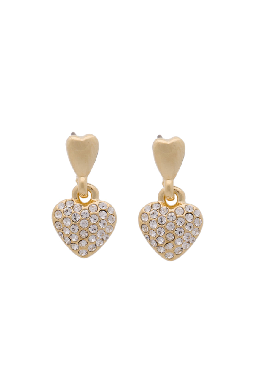EURO 56420 Gold Drop Crystal Heart Studs - Life Pharmacy St Lukes