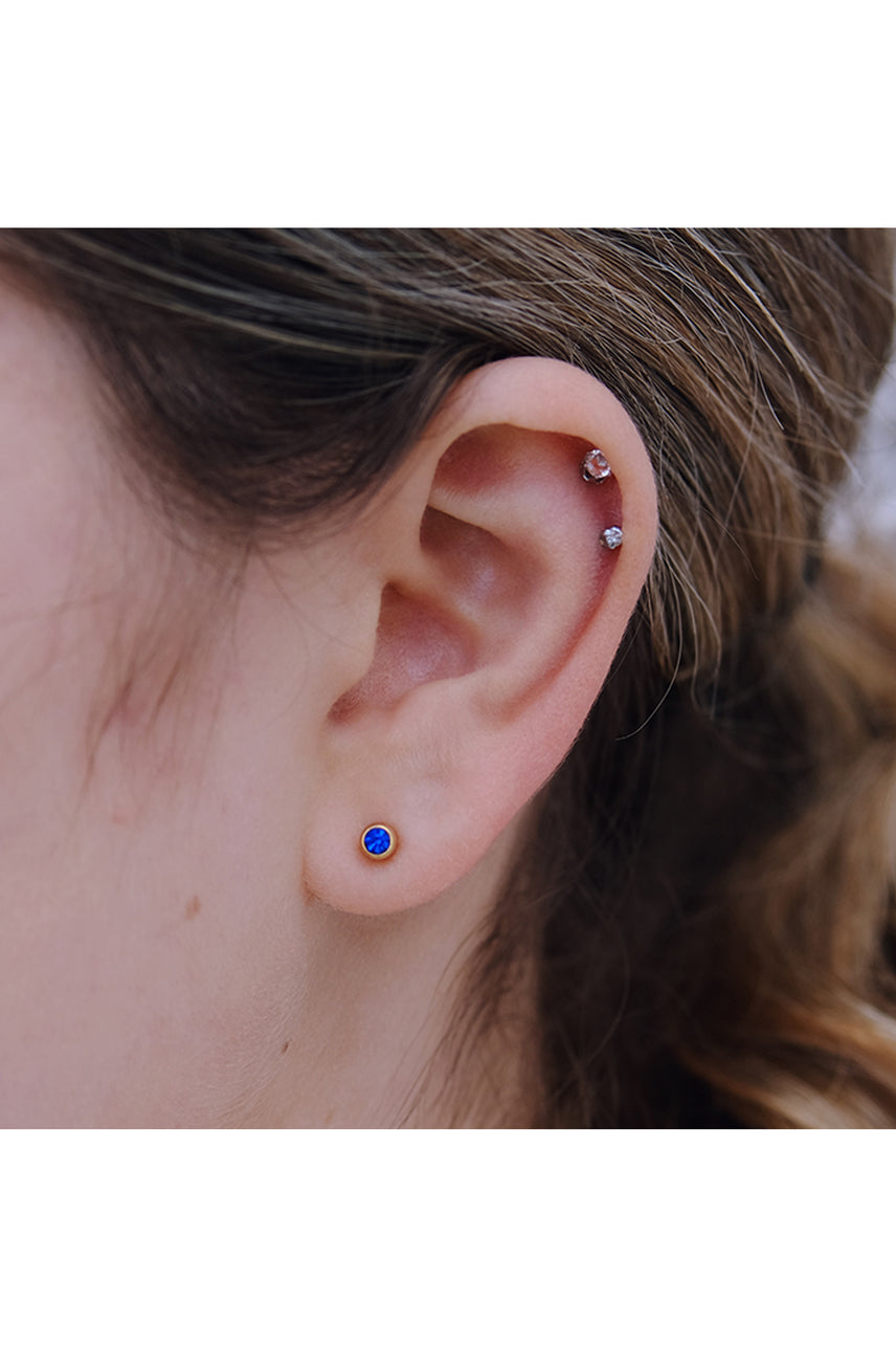 EURO 51290 Blue Sapphire Crystal September Birthstone 4mm Gold - Life Pharmacy St Lukes