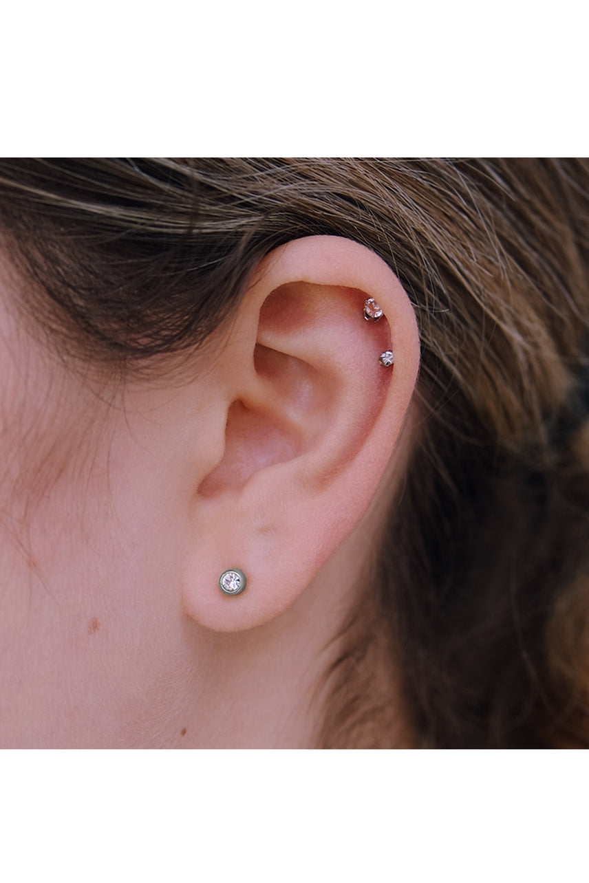 EURO 51241 Clear Diamond Crystal April Birthstone Stainless Steel 4mm Studs - Life Pharmacy St Lukes