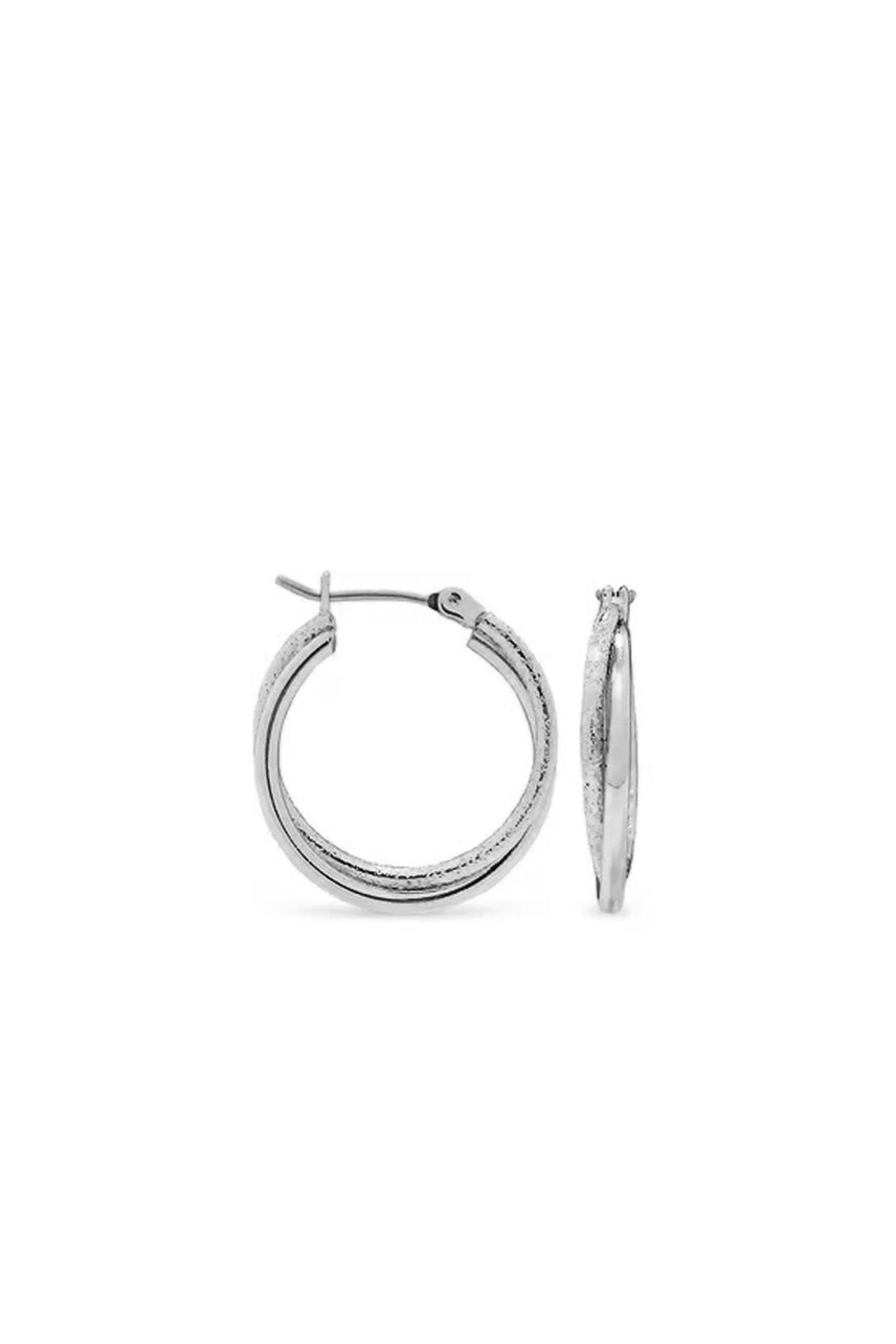 Earsense F6-1968S 20mm Silver Double Twist Click Hoops - Life Pharmacy St Lukes