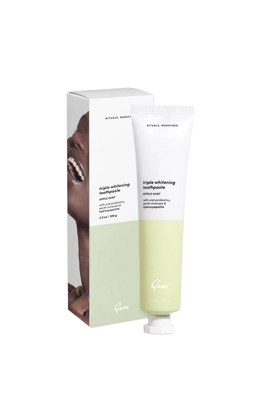 GEM Triple Whitening Toothpaste Apple Mint 100g - Life Pharmacy St Lukes