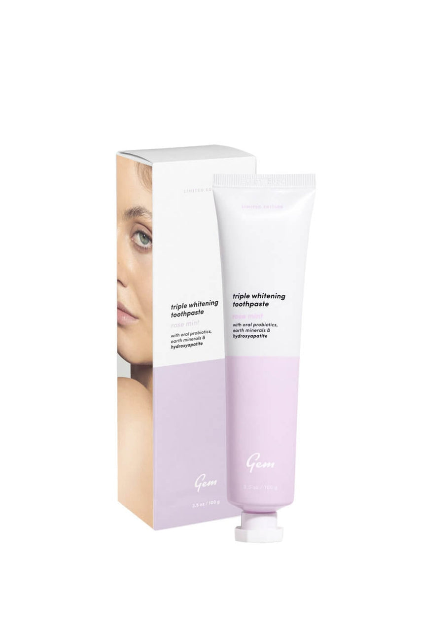 GEM Triple Whitening Toothpaste Rose Mint 100g - Life Pharmacy St Lukes