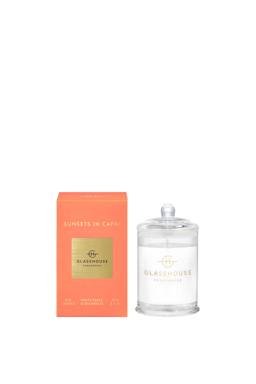 GLASSHOUSE FRAGRANCES Sunsets in Capri Candle 60g - Life Pharmacy St Lukes