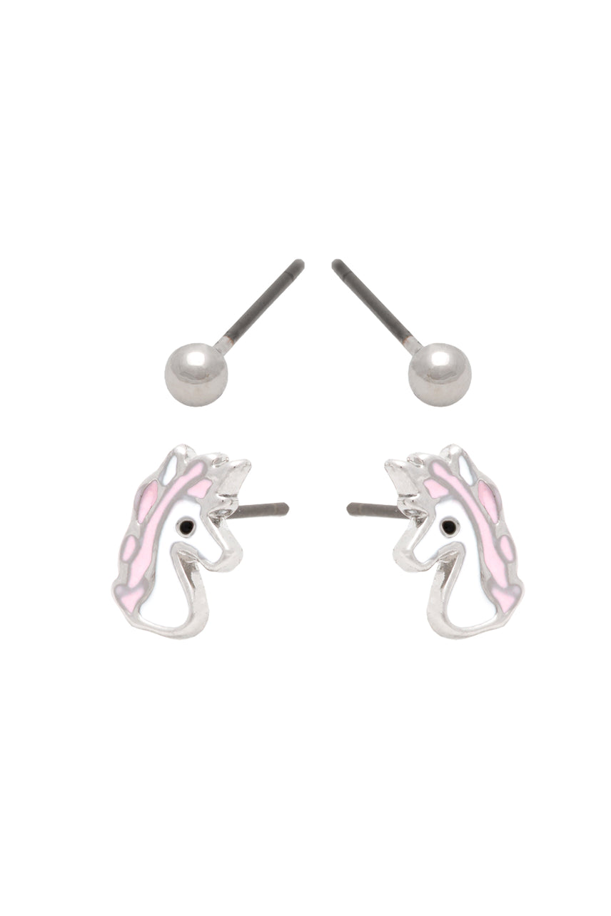 GLAM Rhodium Unicorn Stud Set - Life Pharmacy St Lukes
