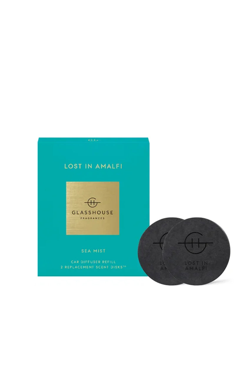 GLASSHOUSE FRAGRANCES Car Diffuser Lost in Amalfi- 2 Replacement Scent Discs - Life Pharmacy St Lukes