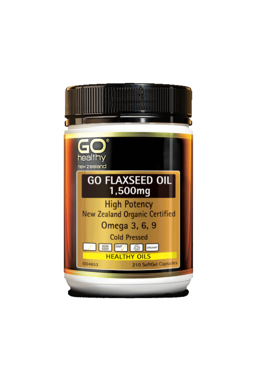 GO Healthy Flaxseed Oil 1500mg 210 Capsules - Life Pharmacy St Lukes