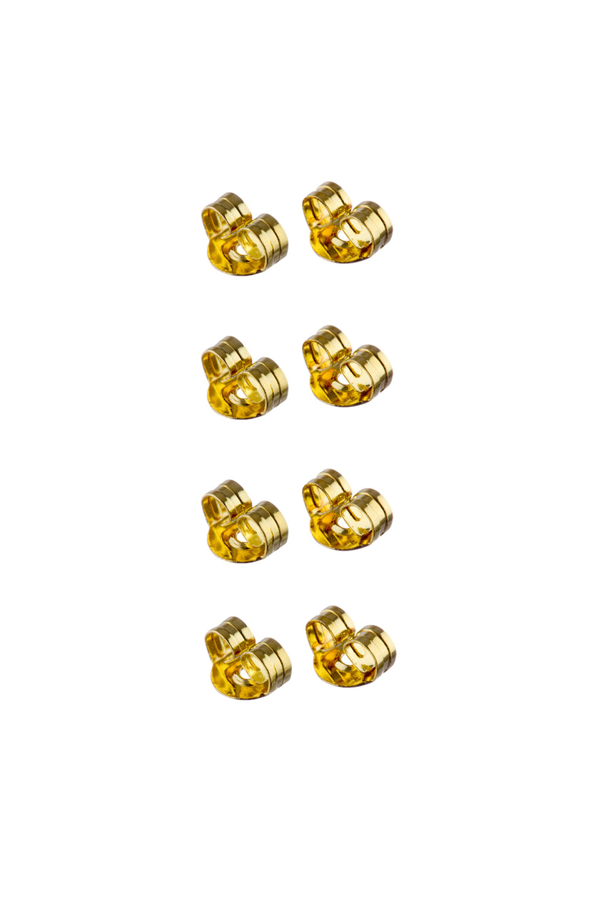 STUDEX 39070Y 4 Pair Butterfly Earring Backs, 24kt Gold Plated Surgical Stainless Steel - Life Pharmacy St Lukes