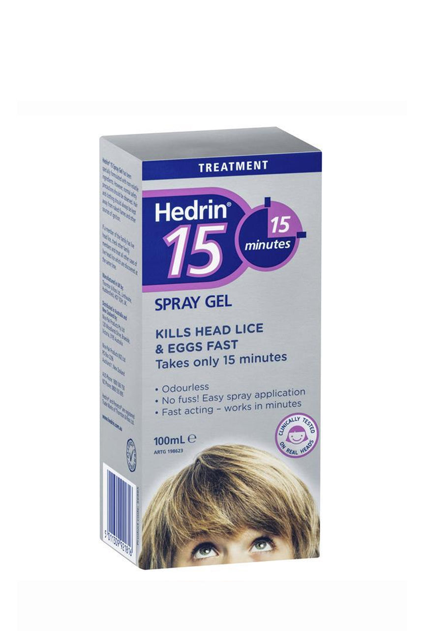 HEDRIN Headlice Spray Gel 100ml - Life Pharmacy St Lukes