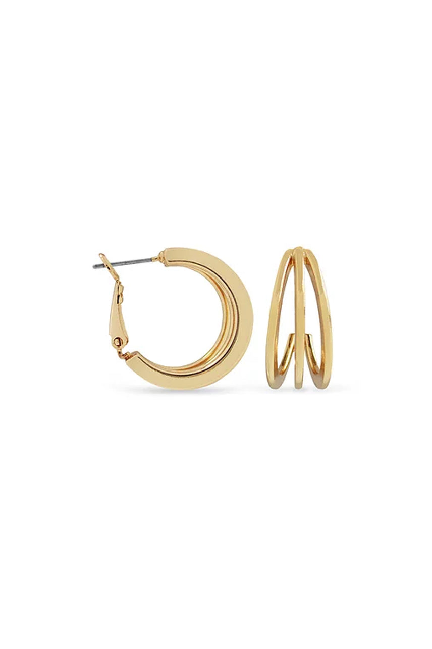 EarSense F3-329 20mm Gold 3-Bar Hoops - Life Pharmacy St Lukes
