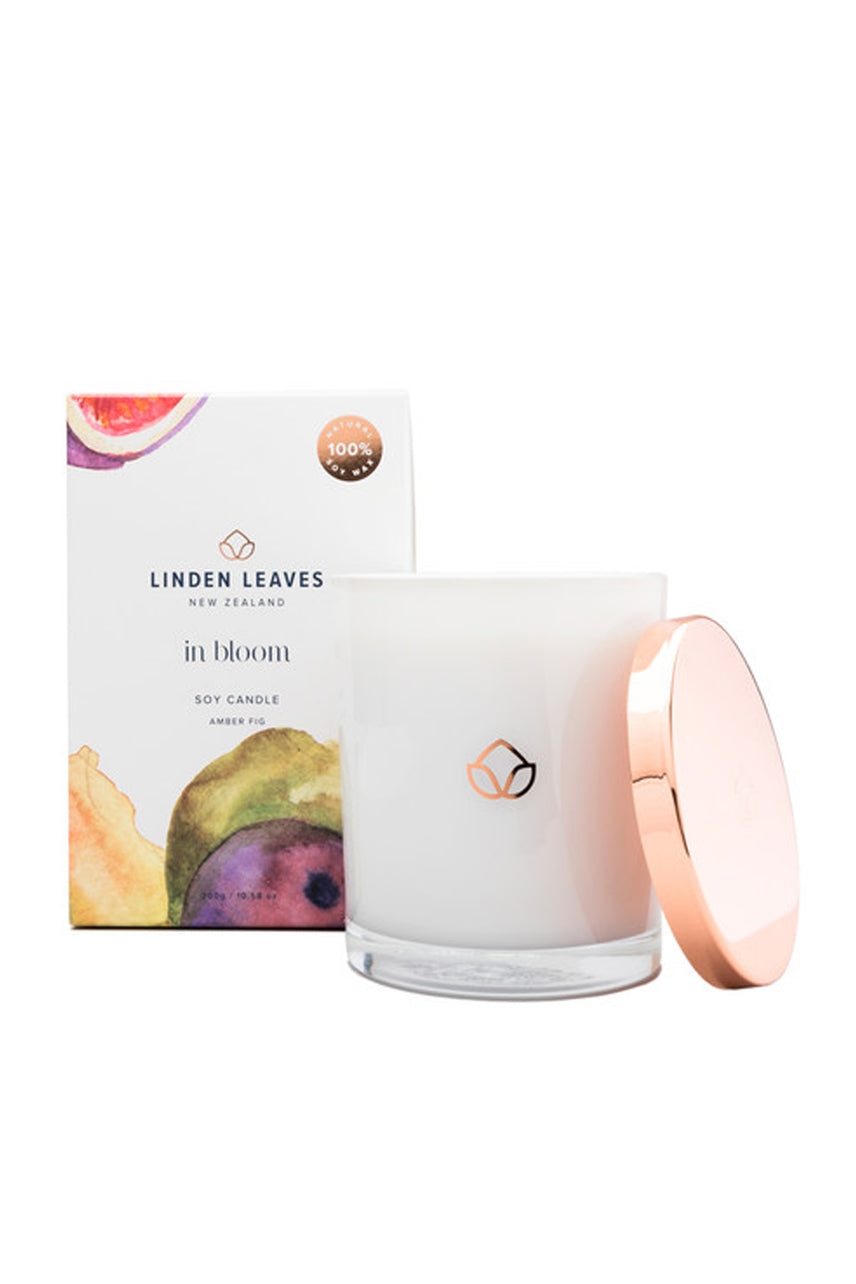 LINDEN LEAVES In Bloom Soy Candle Amber Fig 300g - Life Pharmacy St Lukes