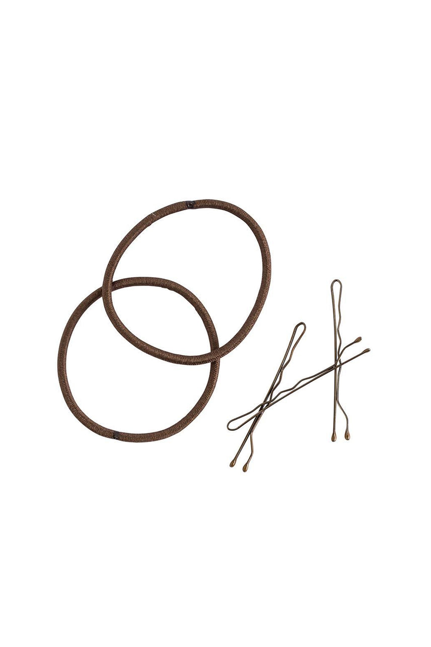 MAE 40-2500BR Combo Elastic and Bobby Pins Brown 25 - Life Pharmacy St Lukes