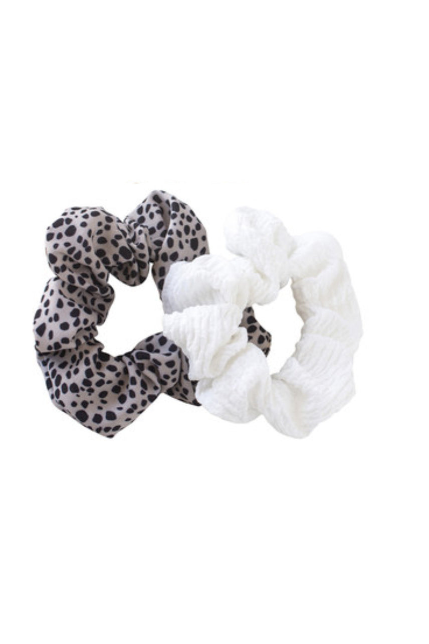 MAE 41-2207 Scrunchies, White & Leopard, Set-of-2 - Life Pharmacy St Lukes