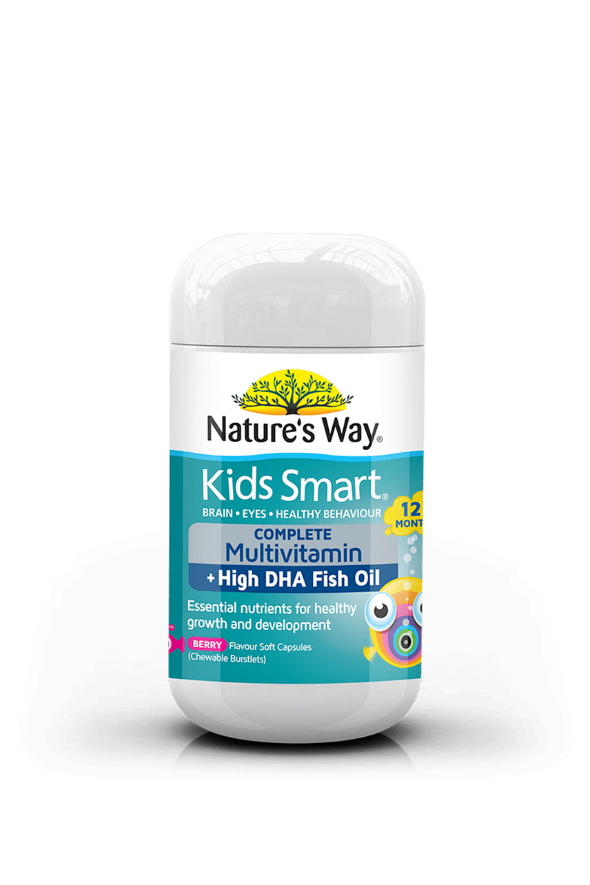 NATURE'S WAY Kids Smart Complete Multivitamin + High DHA Fish Oil 50's - Life Pharmacy St Lukes