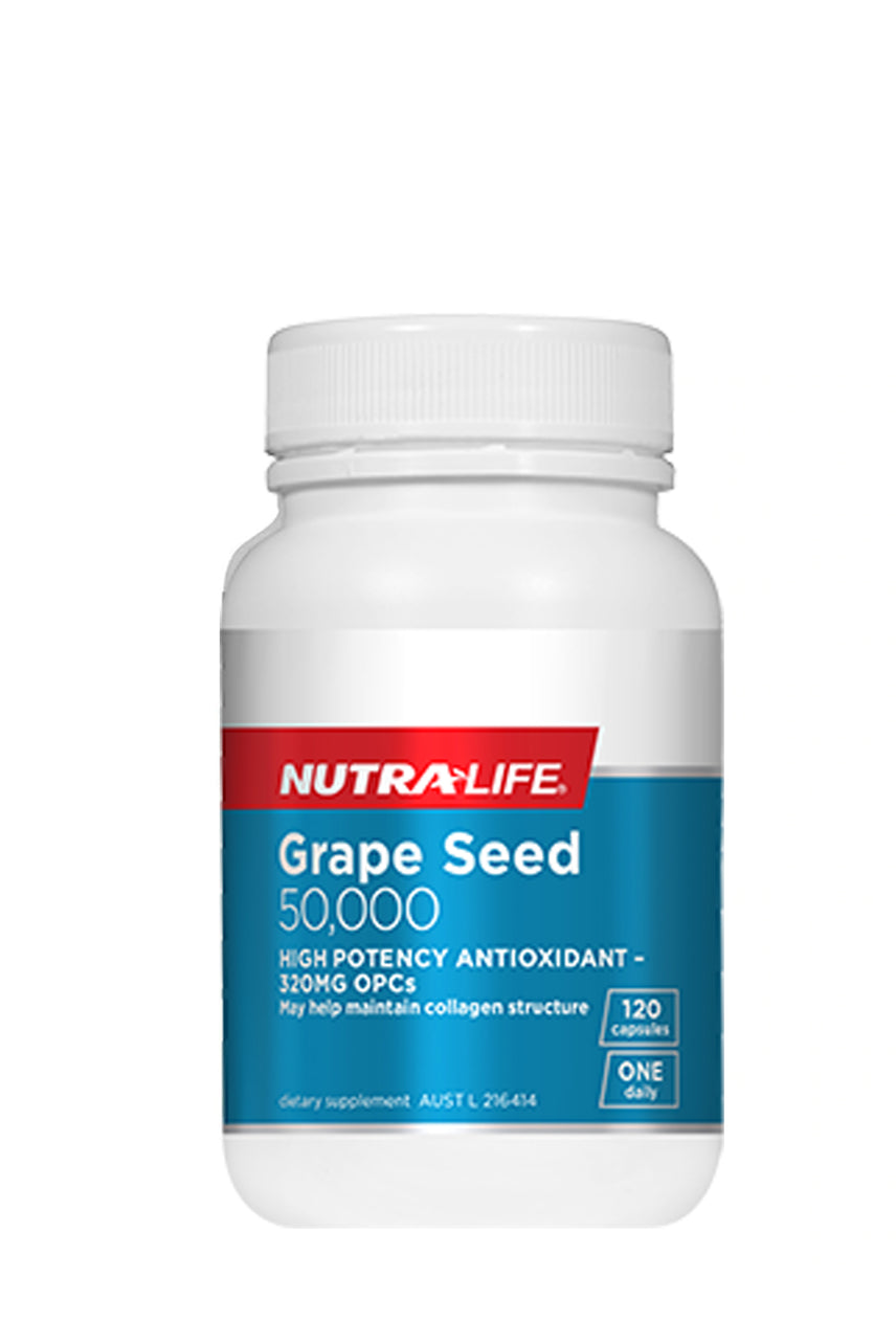 NUTRALIFE Grape Seed 50000mg 120caps - Life Pharmacy St Lukes
