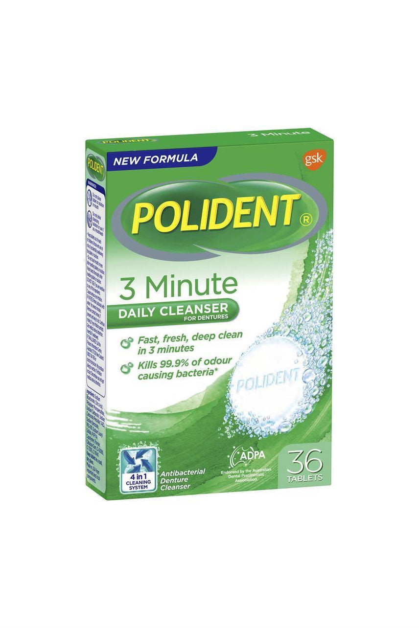 POLIDENT Express 3 Minute Denture Tab 36 - Life Pharmacy St Lukes