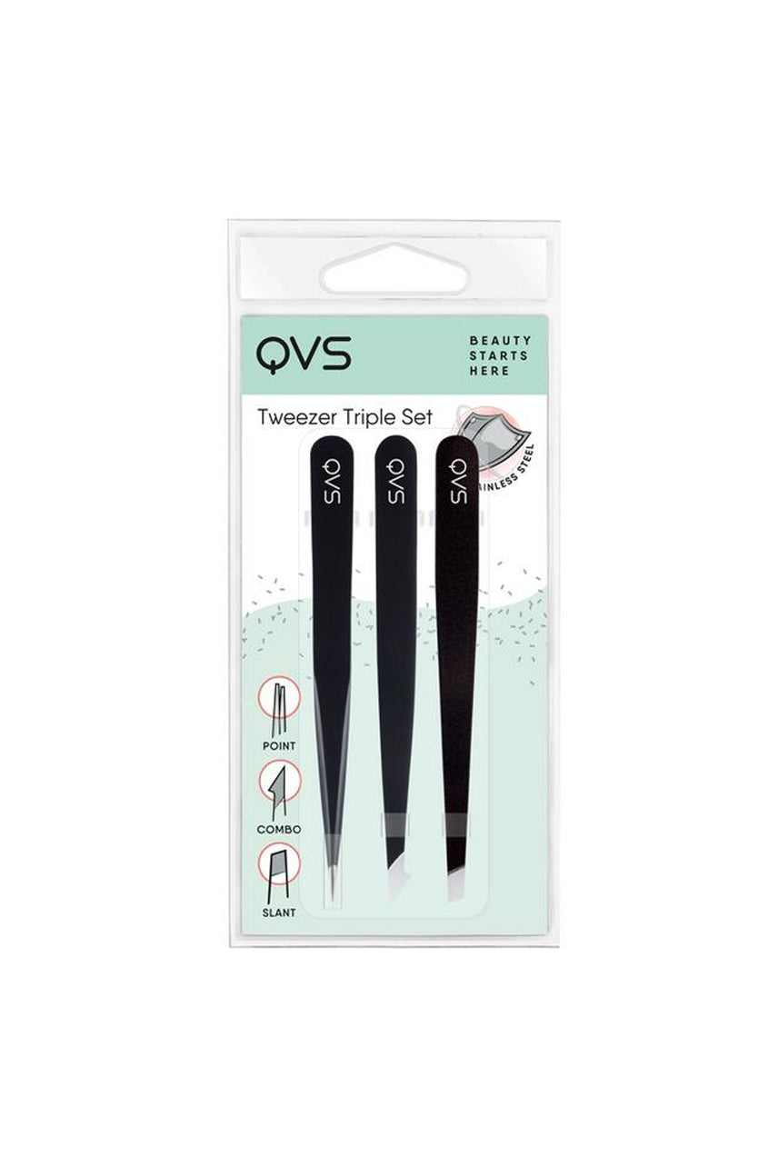QVS 10-1517 Tweezer Triple Set - Life Pharmacy St Lukes