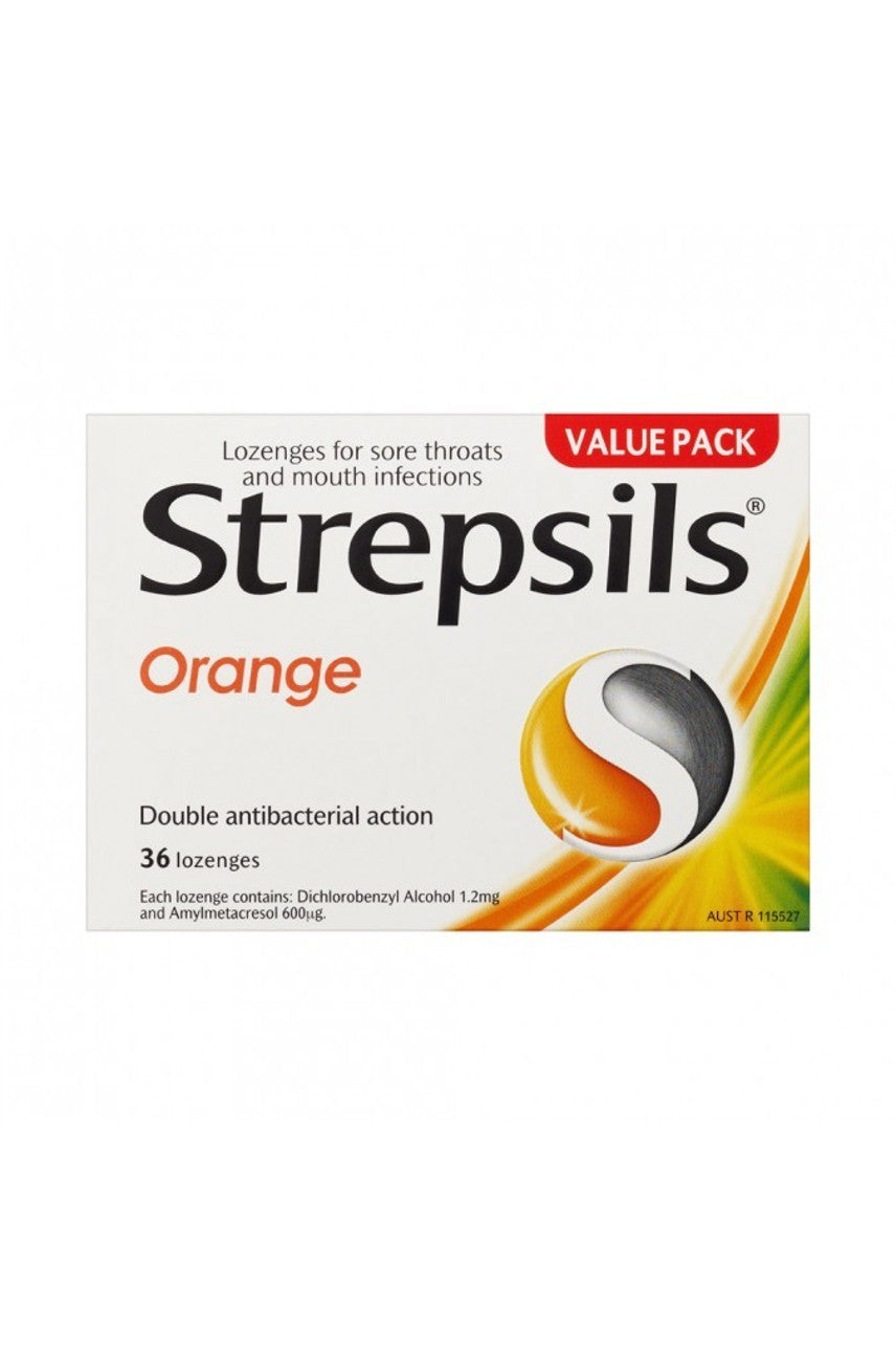 STREPSILS Orange Lozenges 36 - Life Pharmacy St Lukes