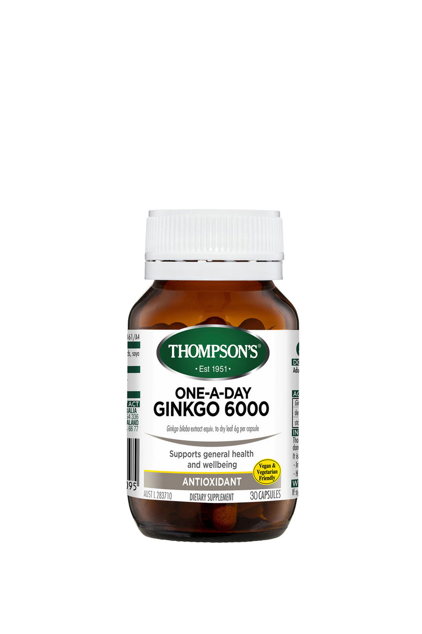 THOMPSONS Ginkgo 6000 OneADay 30 Capsules - Life Pharmacy St Lukes