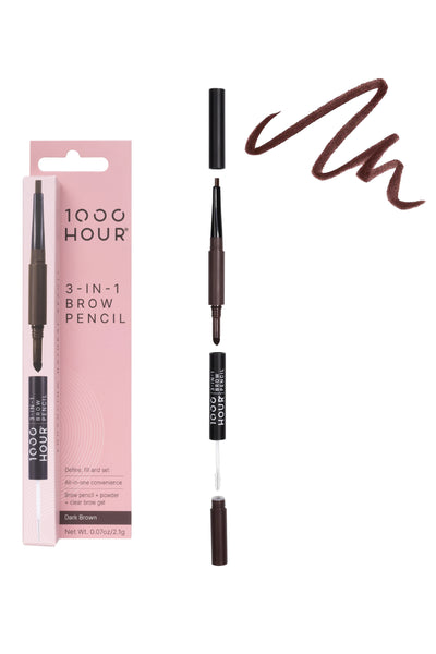 1000 HOUR 3 in 1 Brow Pencil Dark Brown - Life Pharmacy St Lukes