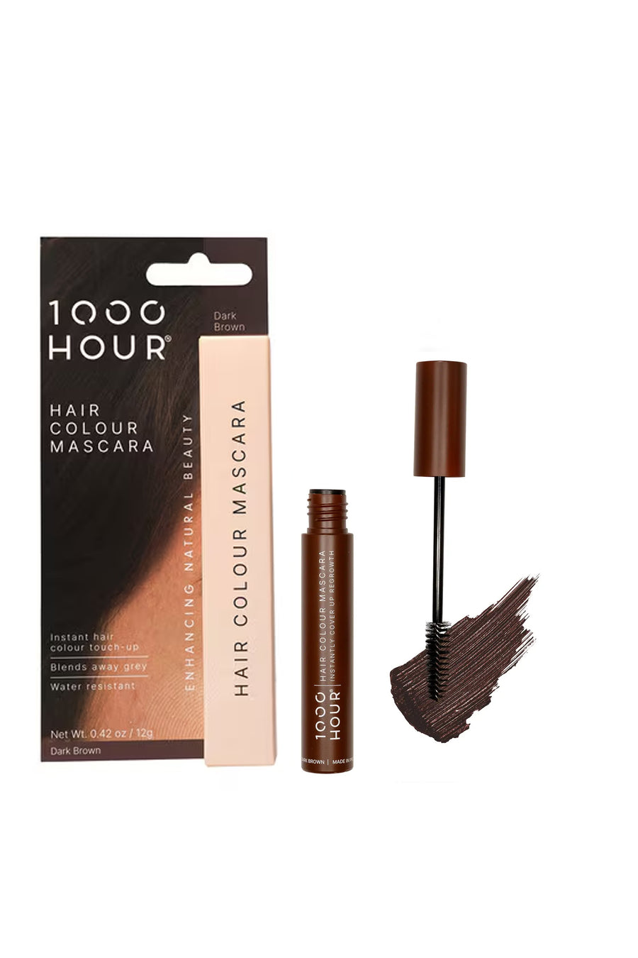1000 HOUR Hair Mascara Dark Dark Brown 12ml - Life Pharmacy St Lukes