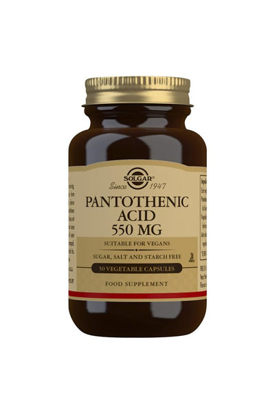 Solgar Pantothenic Acid B5 550mg 50 Vege Capsules - Life Pharmacy St Lukes