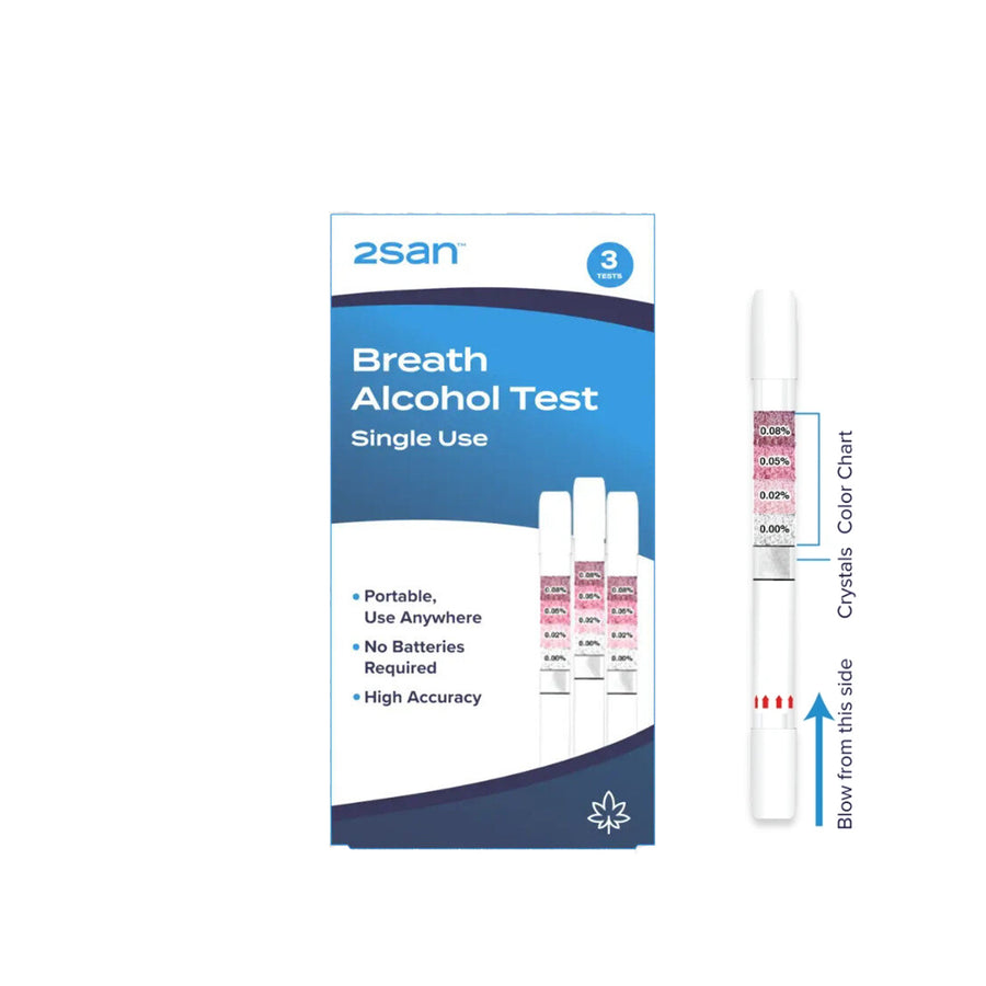 2San Breathalyzer Alcohol Test 3Pk