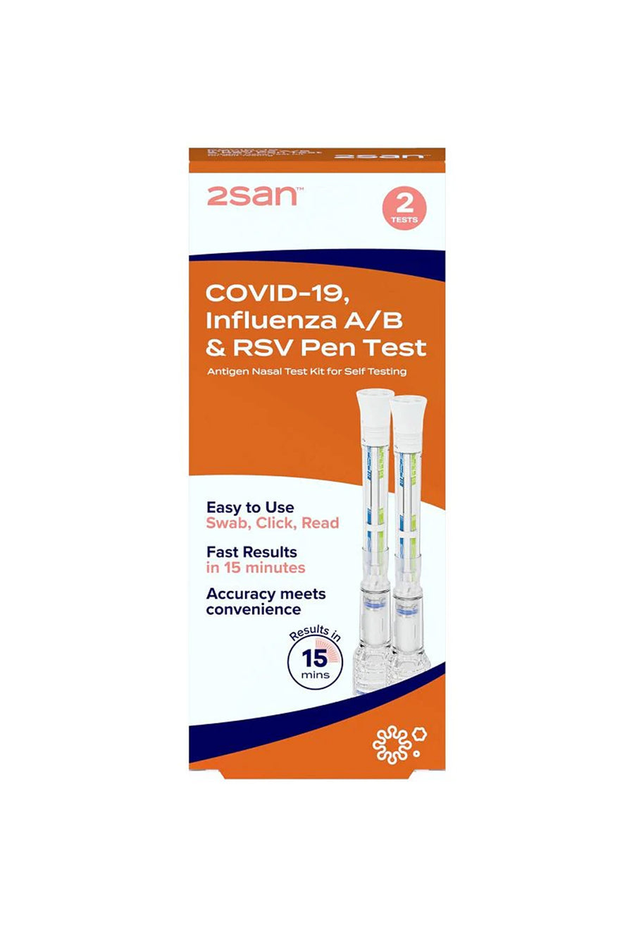 2San Pen Test for Covid-19 Influenza RSV 2 Pack - Life Pharmacy St Lukes