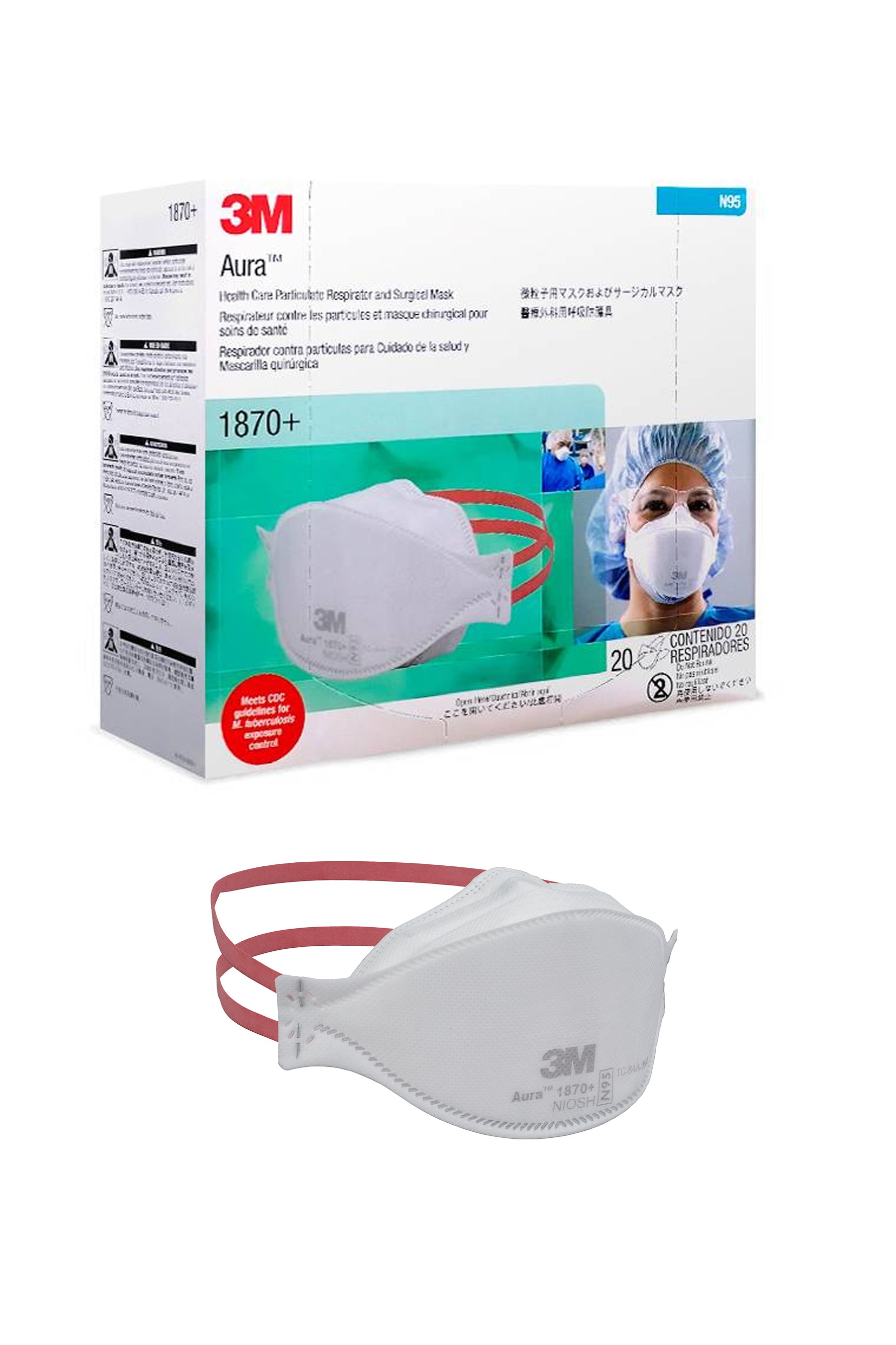 Masque protection isolants, bois durs 3M™ Aura™ Boite de 5 - Sommabere