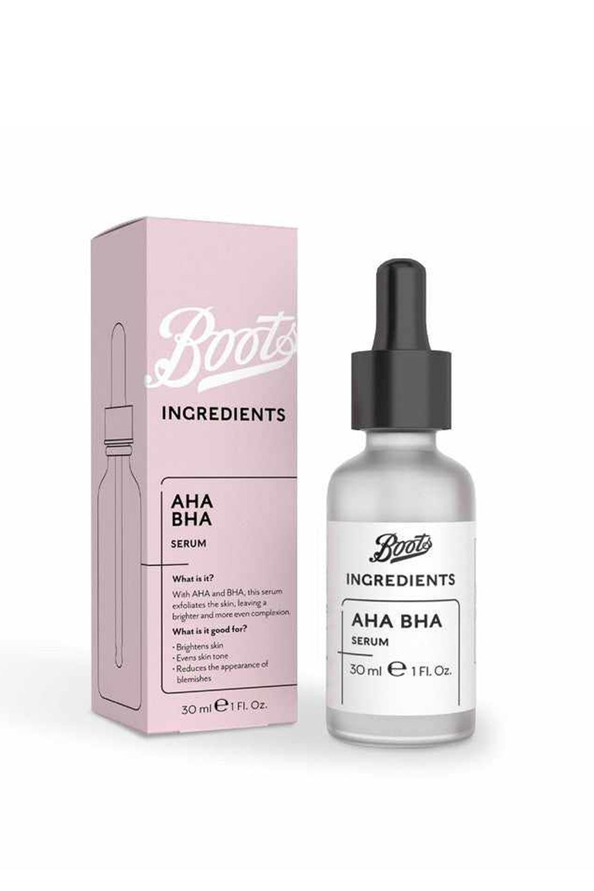 BOOTS Ingredients AHA Serum 30ml - Life Pharmacy St Lukes