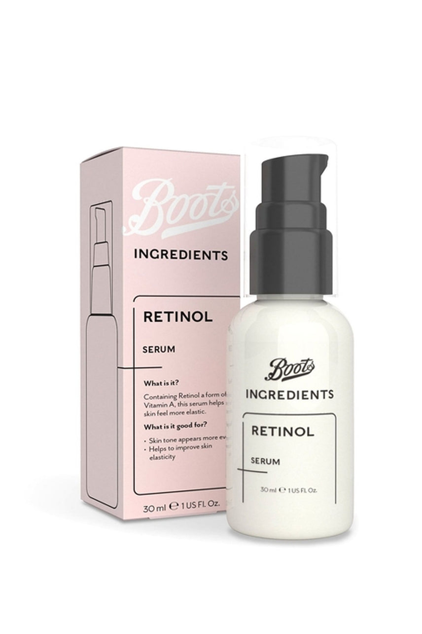 BOOTS Ingredients Retinol Serum 30ml - Life Pharmacy St Lukes