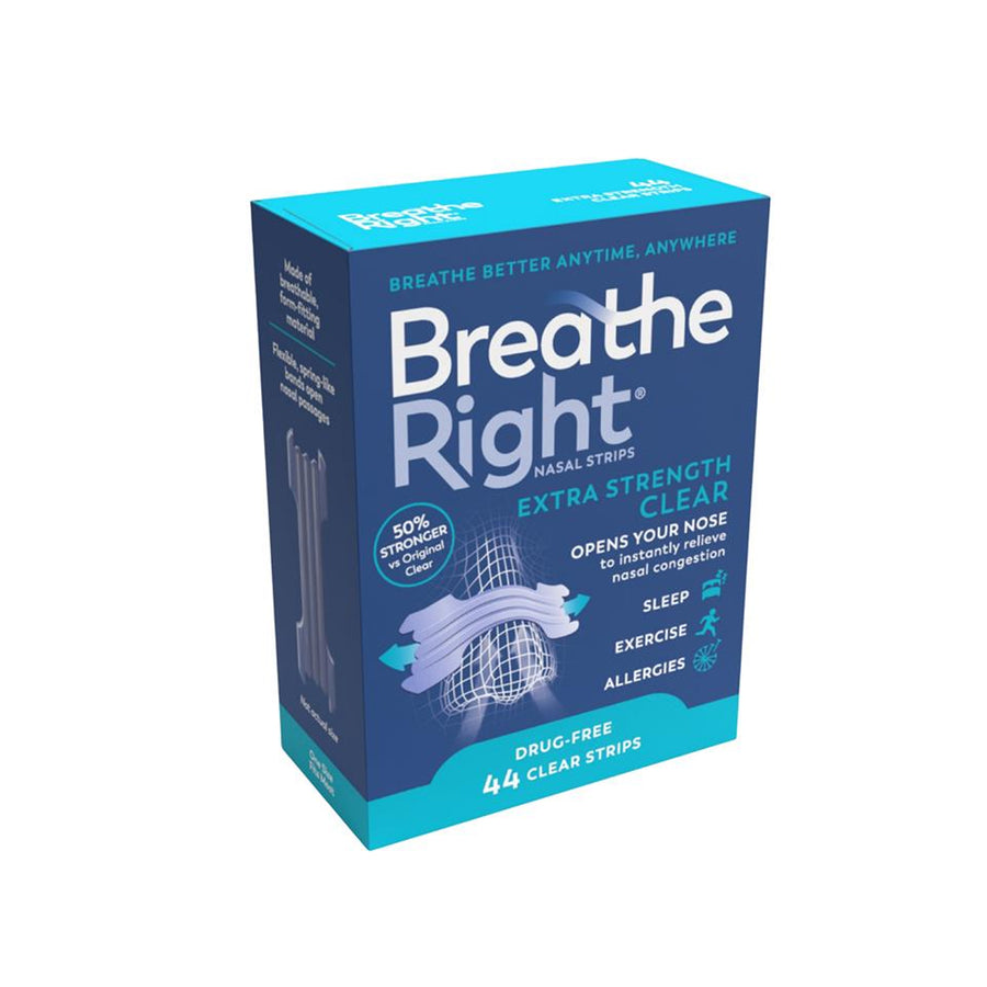 BREATHE RIGHT Nasal Strips Extra Strength Clear 44 Pack