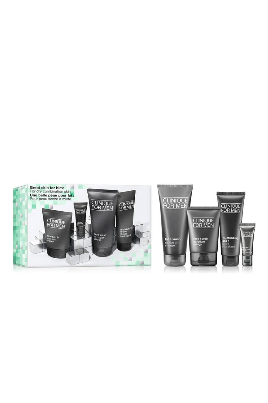 CLINIQUE Great Skin For Him Set - For Dry Combination Skin 4pcs - Life Pharmacy St Lukes