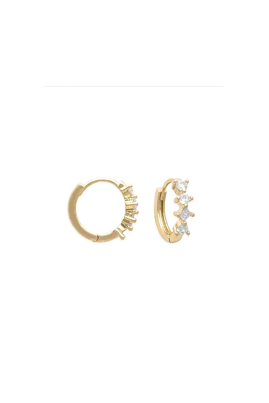 EarSense Gold Triple CZ Huggie Pair - Life Pharmacy St Lukes