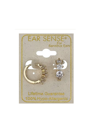 EarSense Gold Triple CZ Huggie Pair - Life Pharmacy St Lukes