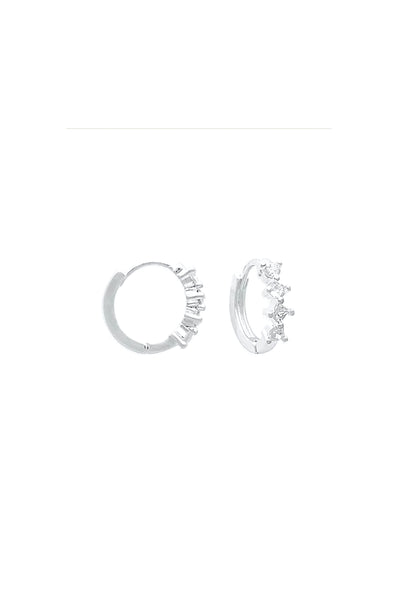 EarSense Silver Triple CZ Huggie - Life Pharmacy St Lukes