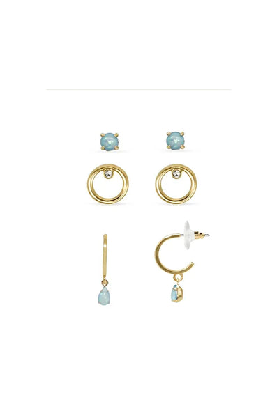 EarSense Gold/Opal Stud, Circle & J Hoop Trio - Life Pharmacy St Lukes